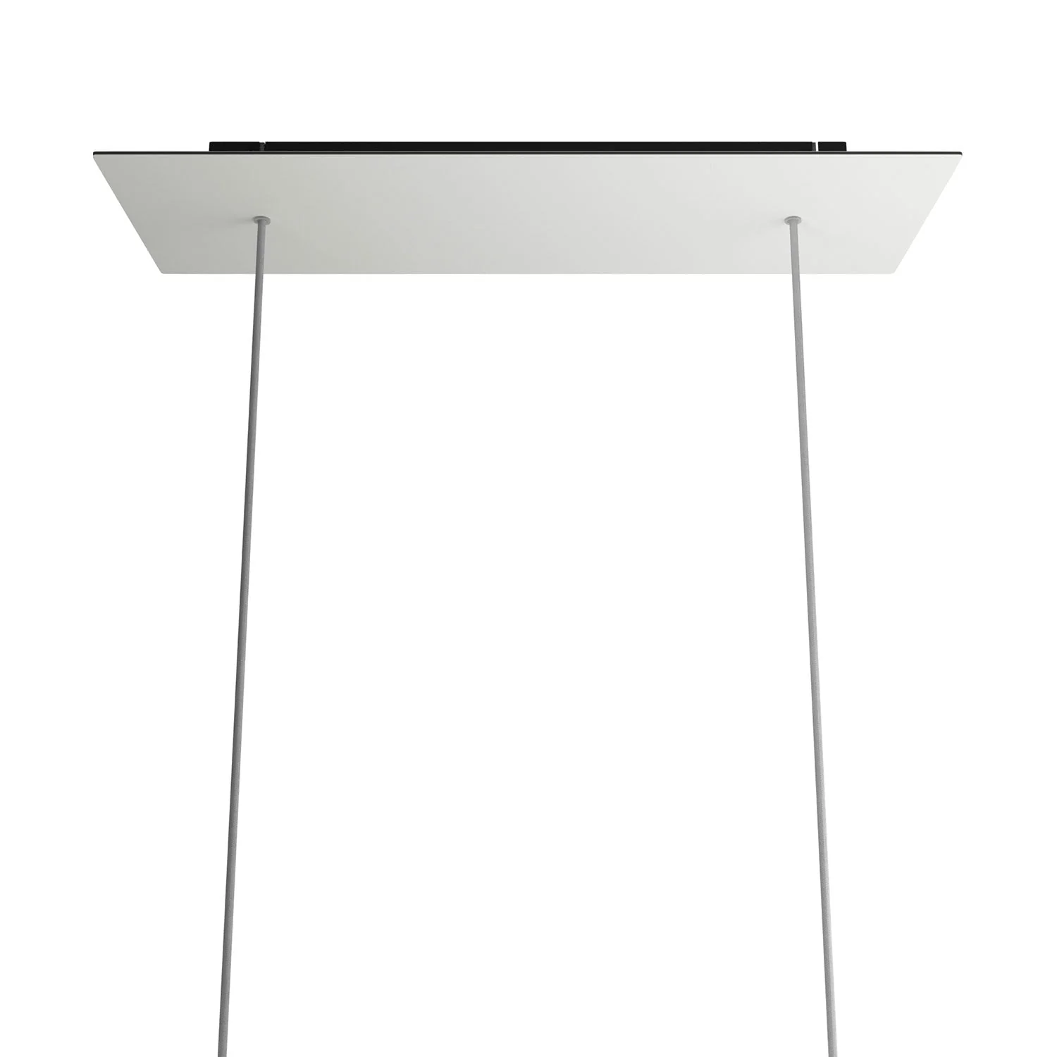 XXL Rose-One rectangular ceiling canopy with 2 holes and 6 side holes, size 675 x 225 mm - Matte white Dibond - Image 7