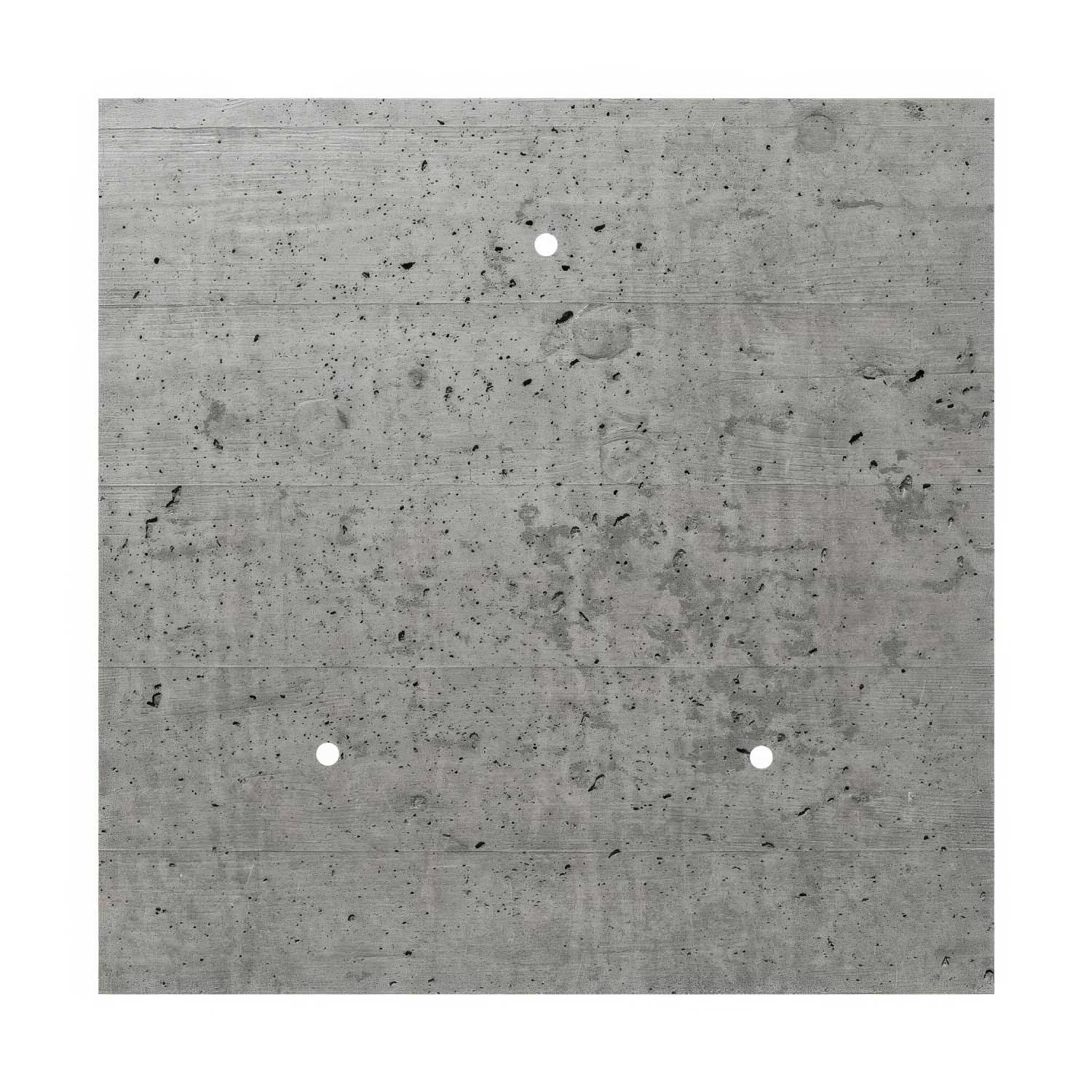 XXL Rose-One square ceiling canopy, 400 mm with 3 holes and 4 side holes - Cement - Image 3