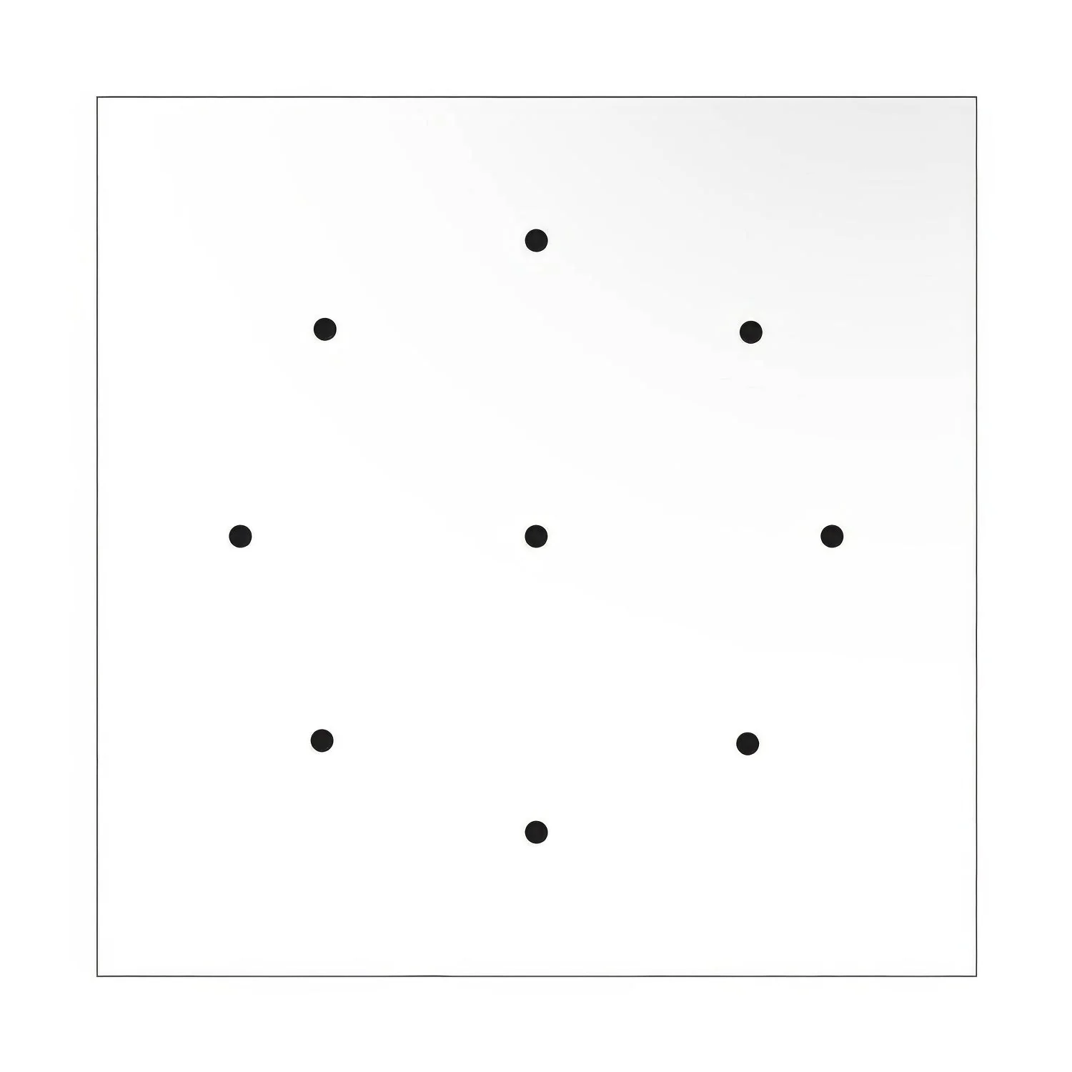 XXL Rose-One square ceiling canopy, 400 mm with 9 holes and 4 side holes – Matte White - Image 3