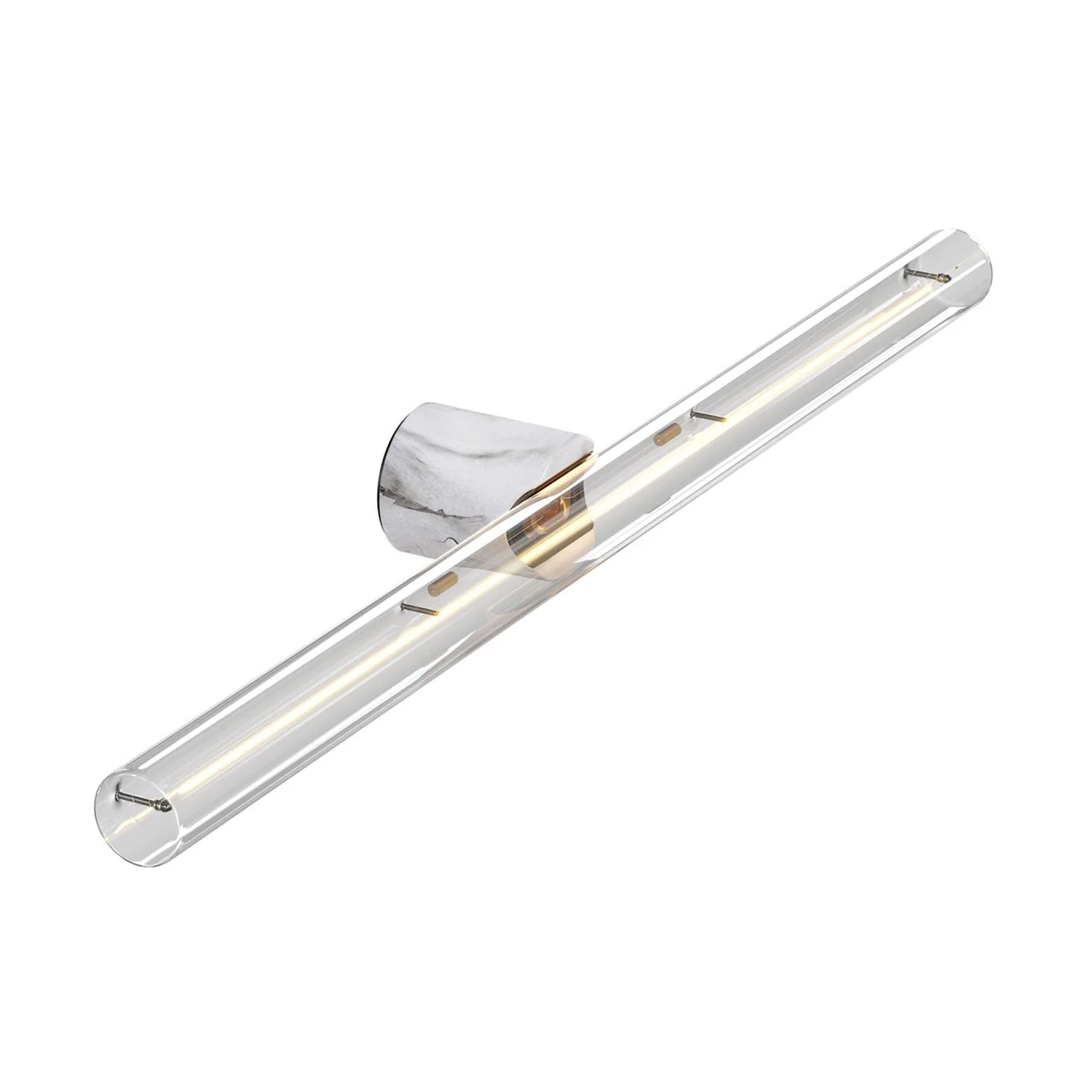 Esse14 wall or ceiling lamp for S14d LED light bulb - Waterproof IP44 - White marble effect - Image 5
