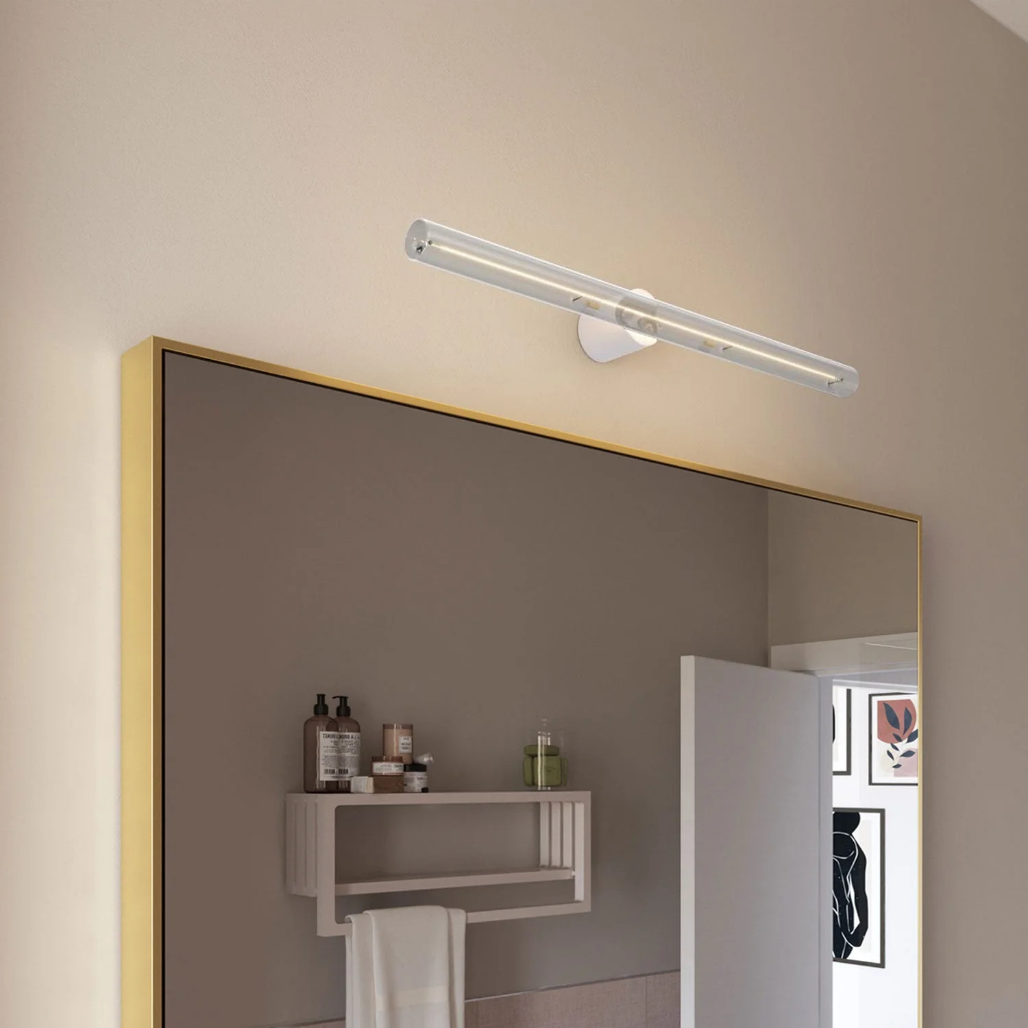 Esse14 wall or ceiling light for S14d LED light bulb - Waterproof IP44 - White - Image 4