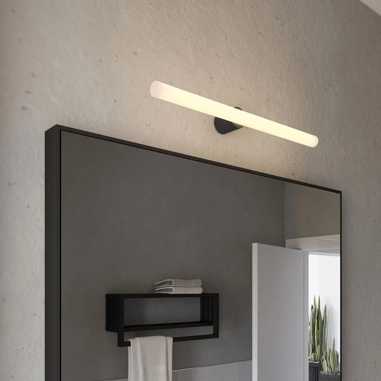 esse14 wall or ceiling lamp for S14d LED light bulb - Waterproof IP44 - Black - Image 4